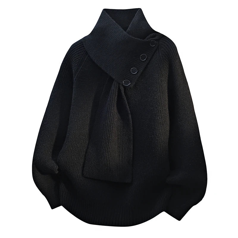 Women's Cozy Sweater Scarf Neck