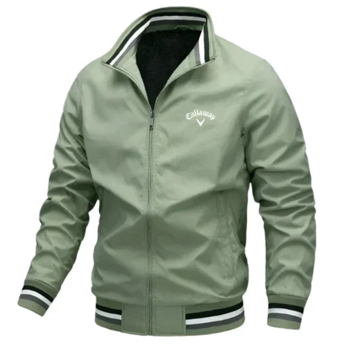 Relaxed Fit Zip Up Golf Jacket