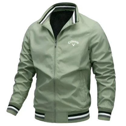 Relaxed Fit Zip Up Golf Jacket