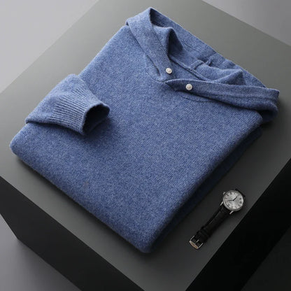 Luxury Pure Cashmere Hooded Sweater