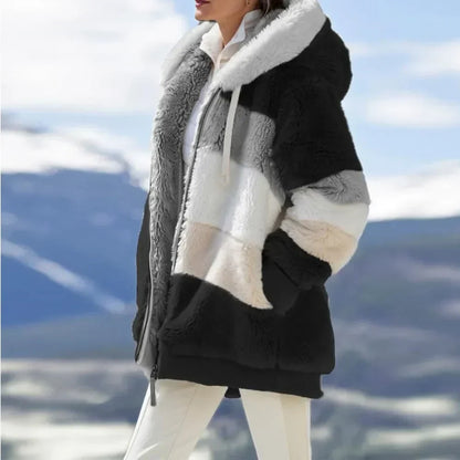 Women's Fleece Jacket Warm Hooded - VibreMode