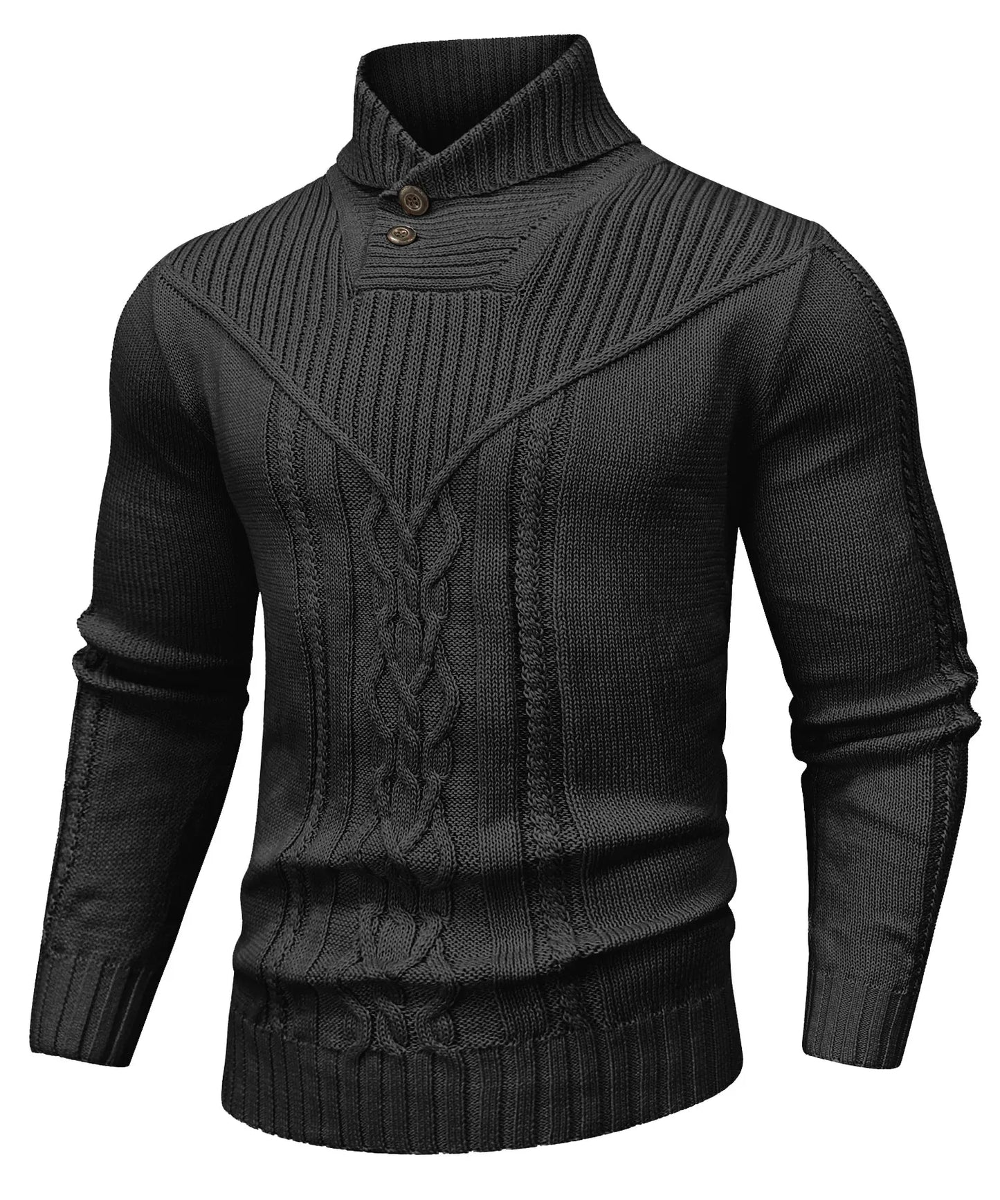 Traditional Crew Neck Cable Sweater