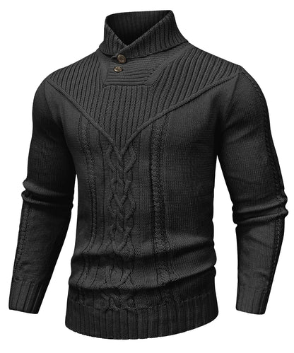 Traditional Crew Neck Cable Sweater