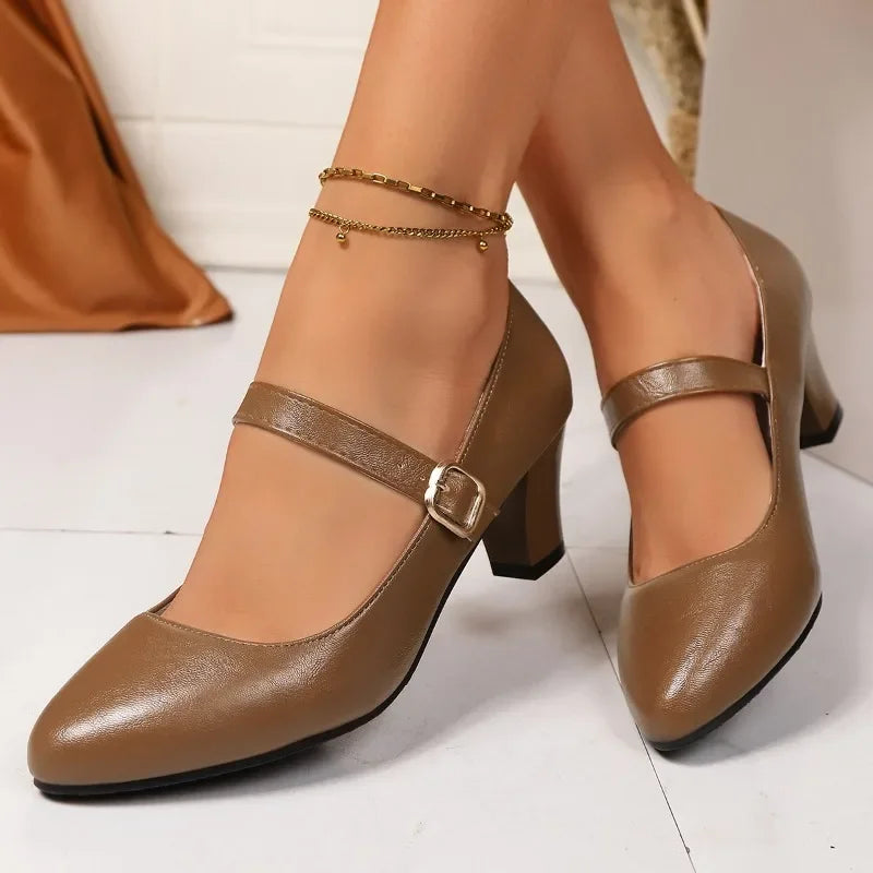 Luxury High Heel Leather Shoes