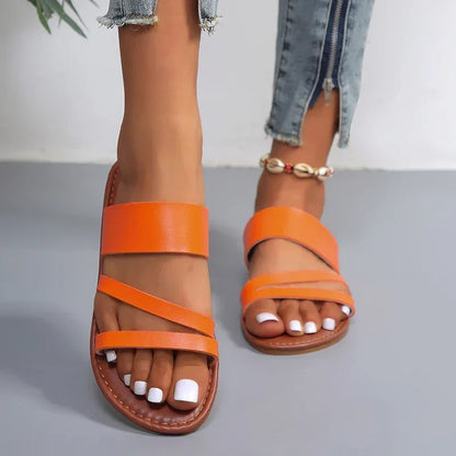 Comfortable Purple Women's Flat Sandals