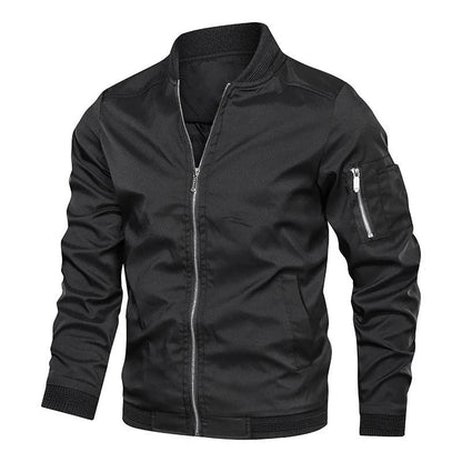 Men's Bomber Jacket Zip Closure