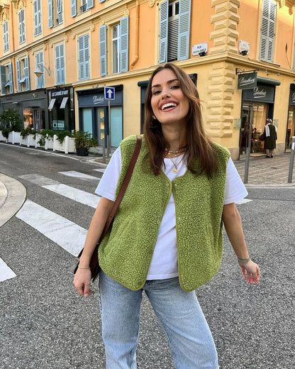 Women's Fleece Vest Soft Warm Outerwear