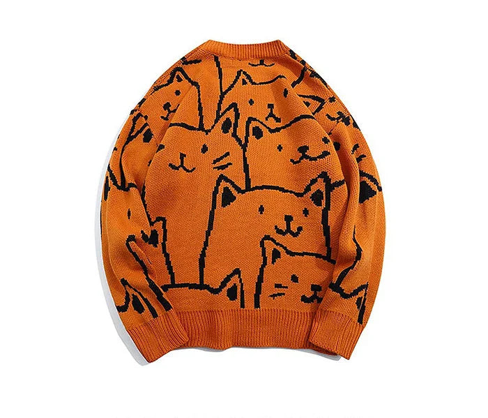 Fun Feline Crew Neck Sweater