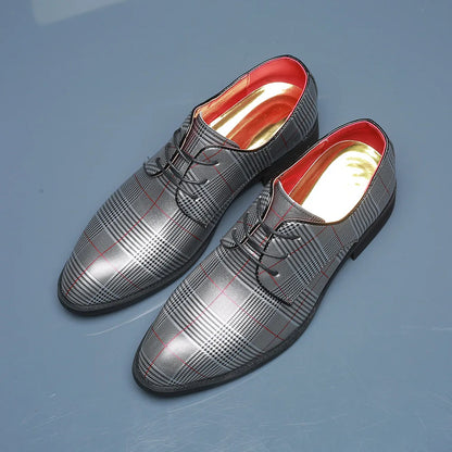 Classic Black and White Leather Oxfords