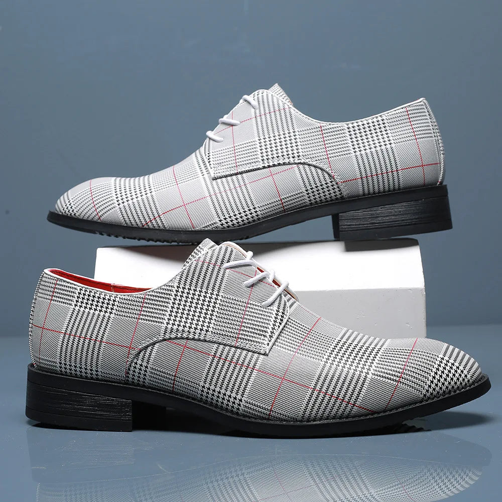 Classic Black and White Leather Oxfords