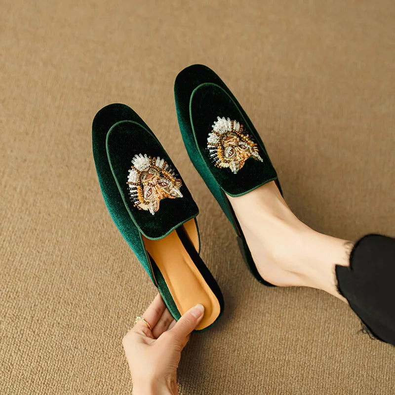 Women's Velvet Mules