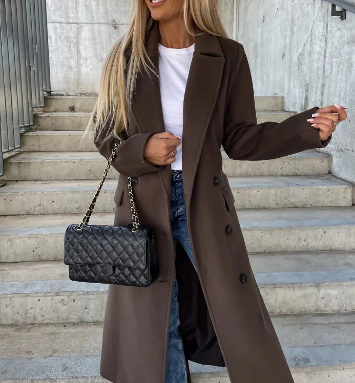 Timeless Double Breasted Women's Winter Coat - VibreMode