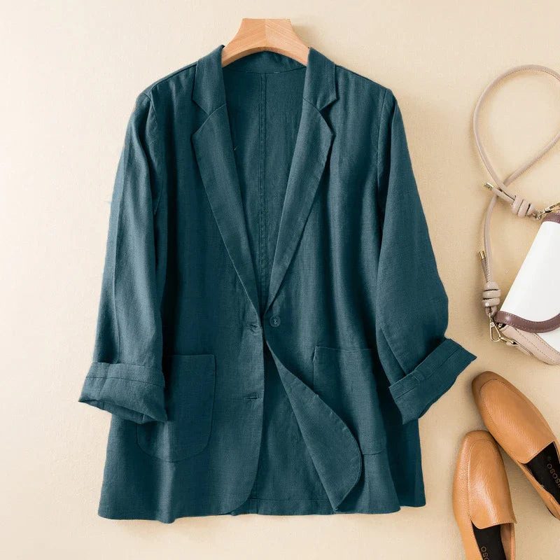 Women's Linen Summer Blazer - VibreMode