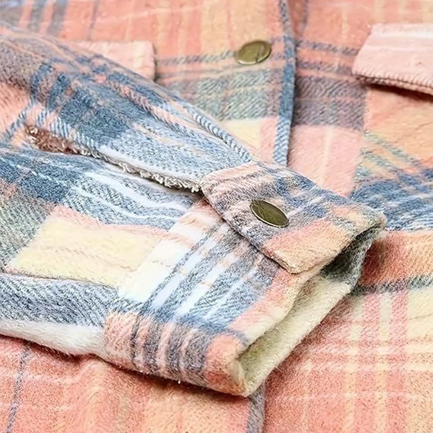 Women's Plaid Sherpa Jacket