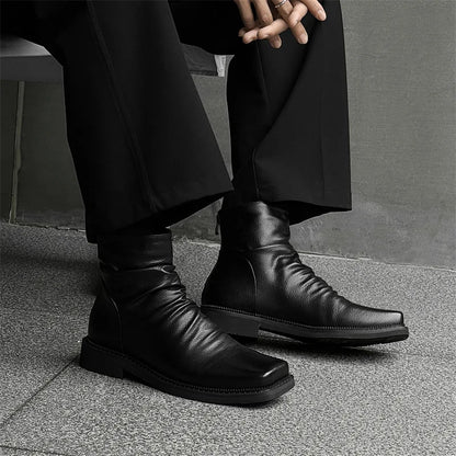 Brunello Men's Leather Ankle Boot - VibreMode