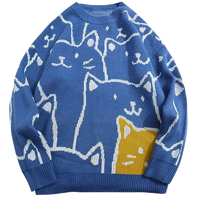 Fun Feline Crew Neck Sweater