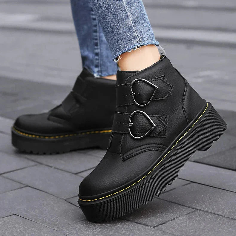 Women's Leather Platform Shoes
