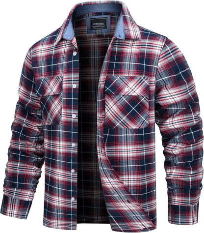Cotton Checked Flannel Shirt Jacket