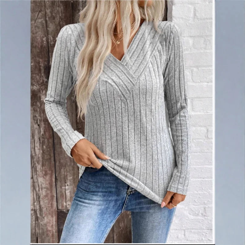 Classic Crew Neck Striped Sweater