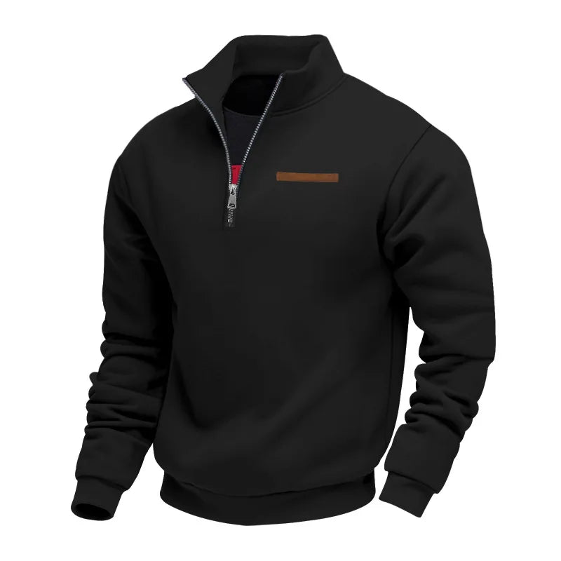 Men's Quarter Zip Sweatshirt Stand Collar