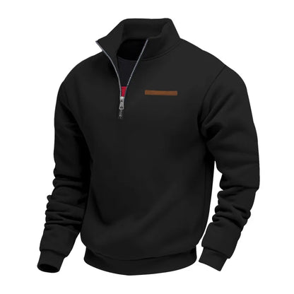 Men's Quarter Zip Sweatshirt Stand Collar