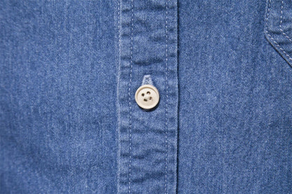 Men's Long Sleeve Button Front Shirt Cotton
