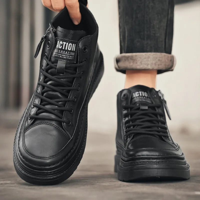 Men's Leather Sneakers Gladiator Style