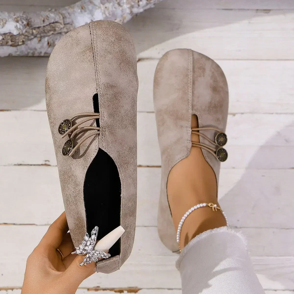 Comfortable Suede Ladies Slip On Shoes