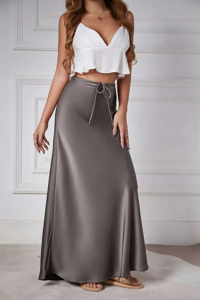 Women's Satin Maxi Skirt