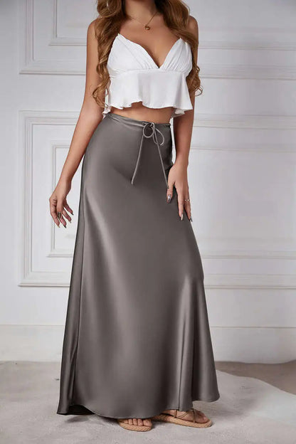 Women's Satin Maxi Skirt