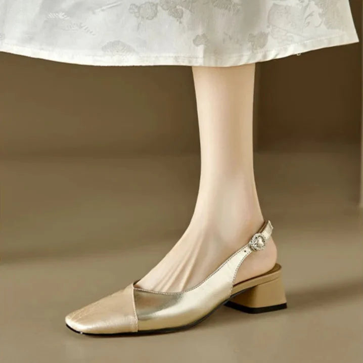 Comfortable Low Heel Sling Pump