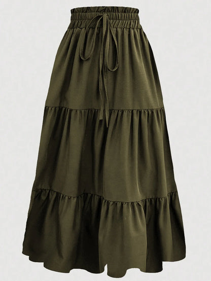 Women's Flowy A-Line Ruffle Skirt