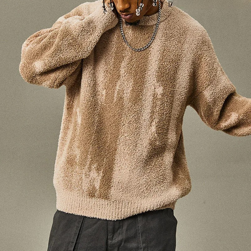 Warm Crew Neck Pullover Sweater