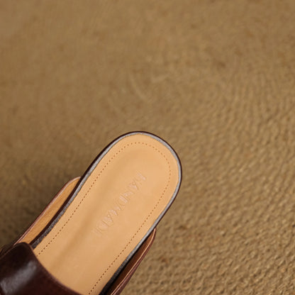 Authentic Luxe Leather Mule Shoes
