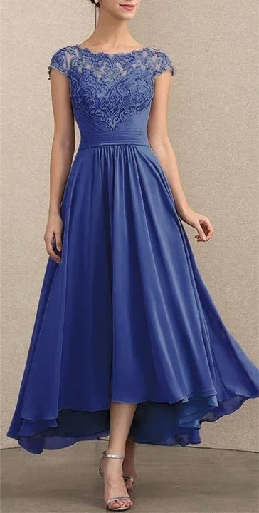 Elegant Women's Lace Chiffon Maxi Dress