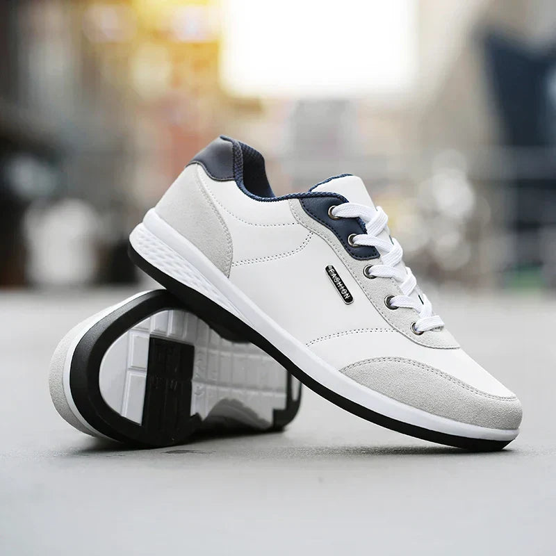Men's Lace-Up Shoes Comfortable Contrast Panel Design