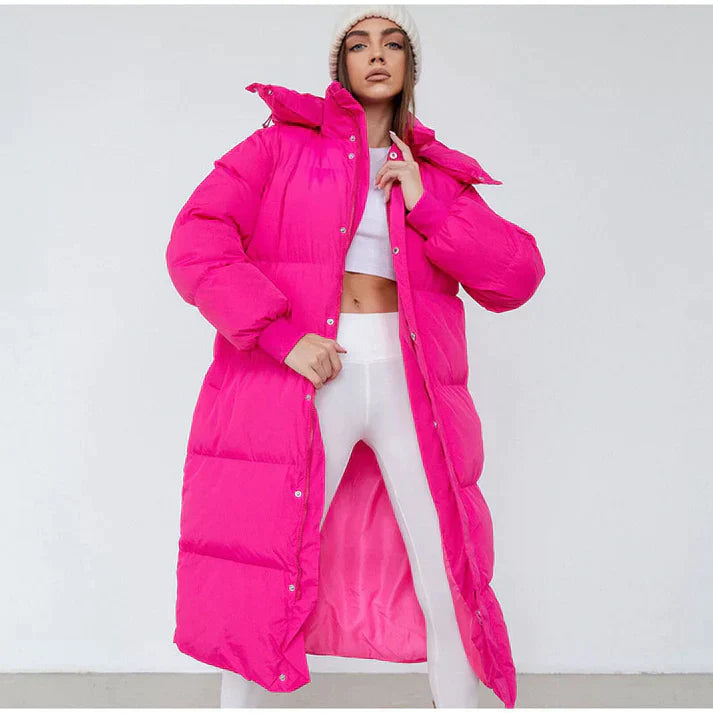 Women's Long Puffer Coat Insulated Hooded