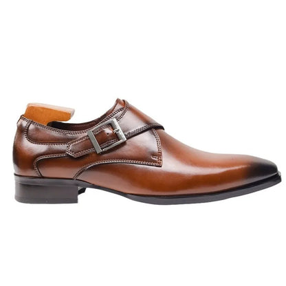 Men's Dress Shoes Single Buckle Strap