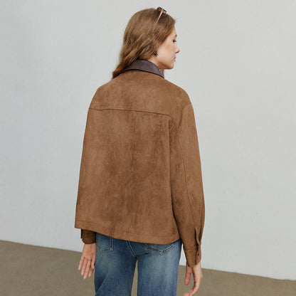 Sorrel Suede Jacket With Collar