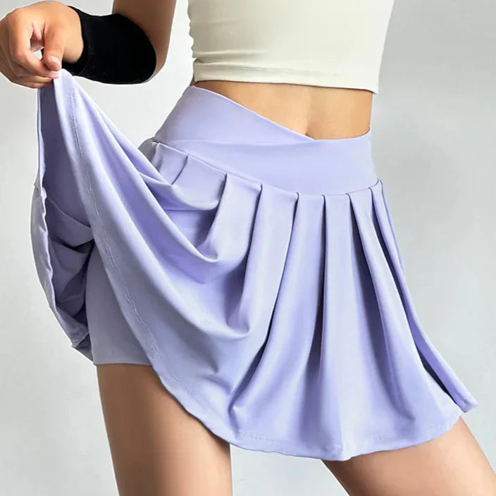 Flirty Gathered Mini Skort