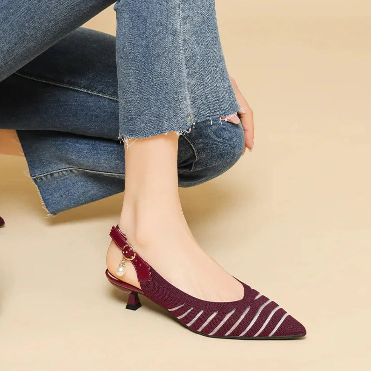 Alba Linea Kitten Heel Sandals - Jack Hafford