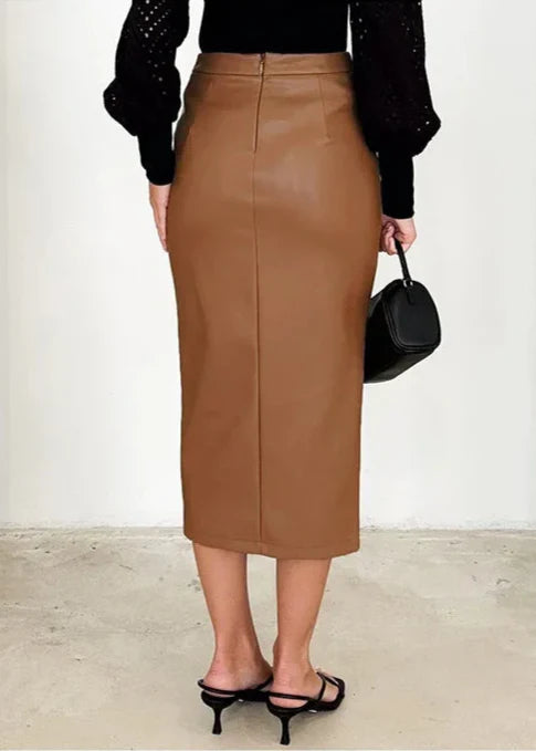 Genuine Leather Mini Skirt