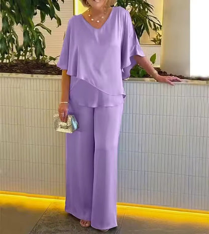 Women's Matching Set Loose Flowing Pants