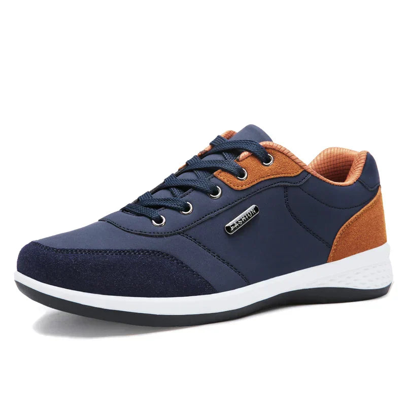 Men's Lace-Up Shoes Comfortable Contrast Panel Design