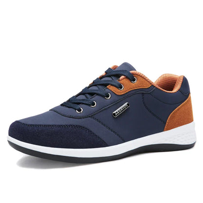 Men's Lace-Up Shoes Comfortable Contrast Panel Design