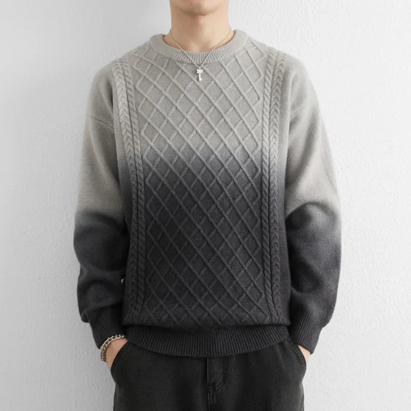 Colorful Ombre Knitted Sweater - VibreMode