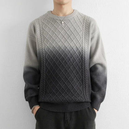 Colorful Ombre Knitted Sweater - VibreMode