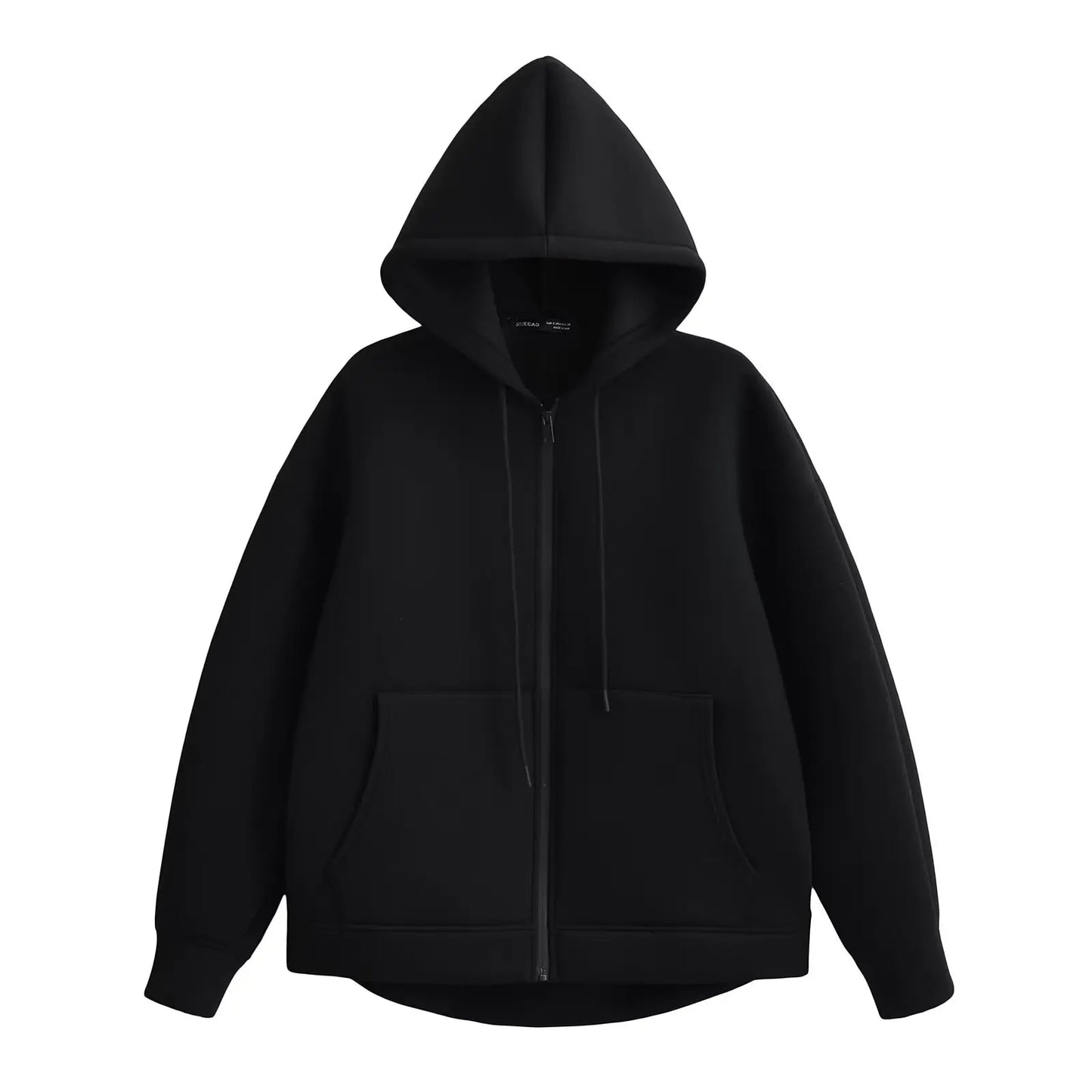 Women's Oversized Zip Hoodie Cotton Casual Grey