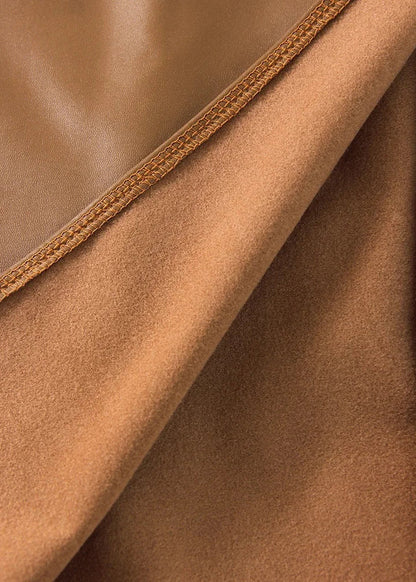 Genuine Leather Mini Skirt