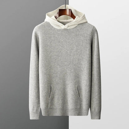 Luxury Pure Cashmere Hooded Sweater - VibreMode